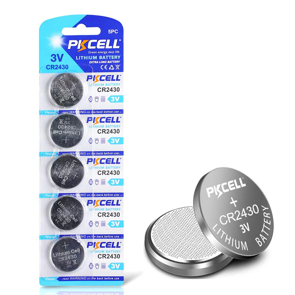 C'MOS CR2430 Battery 3V Lithium Coin Cell 5PCS