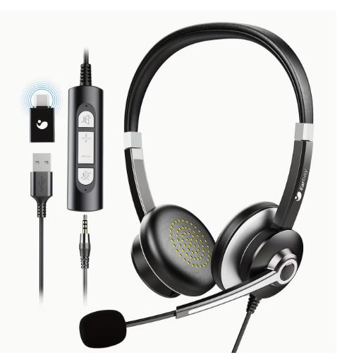 Headset With Noise Cancellation Mic